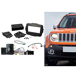 Connects2 CTKJP02 Jeep Renegade 2015> Black Double Din Car Stereo Fascia Fitting Kit Connects2 CTKJP02 Jeep Renegade 2015> Black Double Din Car Stereo Fascia Fitting Kit