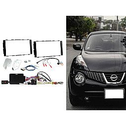 CTKNS23 Nissan Juke, Note, BOSE Amplified Gloss Black Double Din Stereo Fitting Kit WITH 360 CAMERA RETENTION CTKNS23 Nissan Juke, Note, BOSE Amplified Gloss Black Double Din Stereo Fitting Kit WITH 360 CAMERA RETENTION