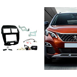 CTKMT10 Peugeot 4008 2014-2017 Black / Silver Double Din Car Stereo Fascia Fitting Kit CTKMT10 Peugeot 4008 2014-2017 Black / Silver Double Din Car Stereo Fascia Fitting Kit