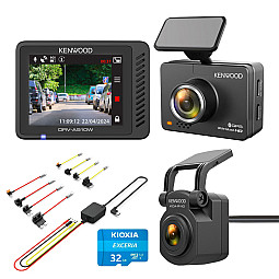 Kenwood 2" LCD Display GPS, Wifi 2K HD Recording Dashcam with Rear Camera and Hard Wired Kit