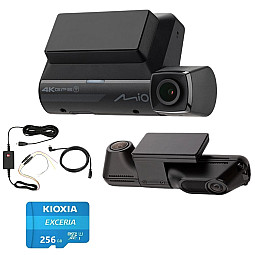 Mio MiVue 956W 4K Dual Dash Cam Bundle with E80D Rear Camera, Hardwire Kit & 256GB Card