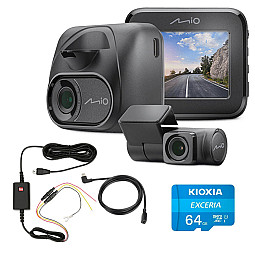 Mio MiVue Dual Front and Rear Full HD1080P GPS, Wifi Car DashCam with Hardwiring Kit and 64gb Memory Card Mio MiVue Dual Front and Rear Full HD1080P GPS, Wifi Car DashCam with Hardwiring Kit and 64gb Memory Card