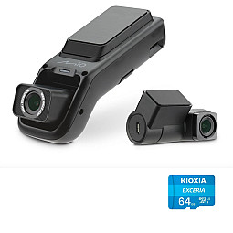 Mio MIVUE J756DS Full HD 1080p Front and Rear WiFi GPS Dual Dash Cam + 64GB Memory Card