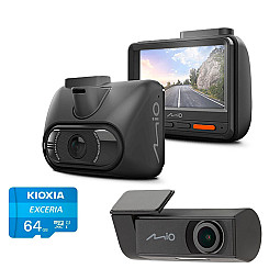 MiVue 4K 2.7" IPS Display GPS, Wi-Fi Dash Cam With HDR Rear View Camera and 64GB Memory Card