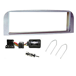 Alfa Romeo 147, GT Silver Car Stereo Fascia Surround Panel Stalk Fitting Kit Alfa Romeo 147, GT Silver Car Stereo Fascia Surround Panel Stalk Fitting Kit