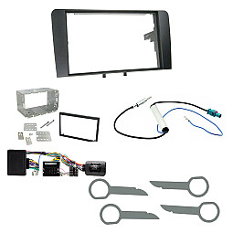 Audi A3, S3 (2005-2012) Double Din Car Stereo Fascia Steering BOSE Retention Fitting Kit Audi A3, S3 (2005-2012) Double Din Car Stereo Fascia Steering BOSE Retention Fitting Kit