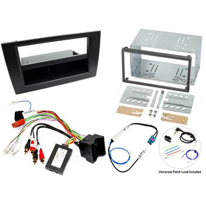 InCarTec FK 314FA SWC Audi A4 B7 Single Double DIN Fitting