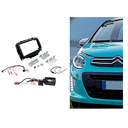 CTKCT02 Citroen C1 2014-2021 Double Din Car Stereo Fascia Upgrade Fitting Kit