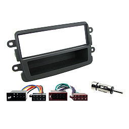 Dacia Duster, Sandero Car Stereo Fascia ISO Wiring Harness & Aerial Fitting Kit Dacia Duster, Sandero Car Stereo Fascia ISO Wiring Harness & Aerial Fitting Kit
