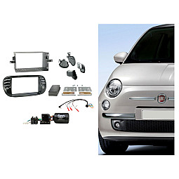 Connects2 CTKFT02 - Fiat 500 2007- 2015 Piano Black Double Din Car Stereo Fascia Fitting Kit Connects2 CTKFT02 - Fiat 500 2007- 2015 Piano Black Double Din Car Stereo Fascia Fitting Kit