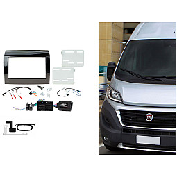 Fiat Ducato 2015-2021 Double Din Stereo Fascia, Steering Control Fitting Kit With DAB Aerial Fiat Ducato 2015-2021 Double Din Stereo Fascia, Steering Control Fitting Kit With DAB Aerial