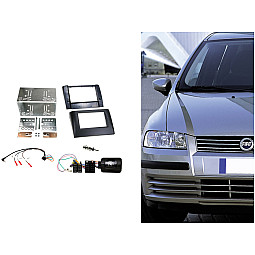 CTKFT18 Fiat Stilo 2001-2008 Matt Black Double Din Stereo Fascia Fitting Kit CTKFT18 Fiat Stilo 2001-2008 Matt Black Double Din Stereo Fascia Fitting Kit