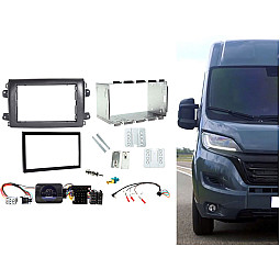 CTKFT30 Fiat Ducato 2021 Onwards Black Double Din Car Stereo Fascia Fitting Kit CTKFT30 Fiat Ducato 2021 Onwards Black Double Din Car Stereo Fascia Fitting Kit