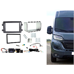 CTKFT31 Fiat Ducato 2021 Onwards Black Double Din Car Stereo Fascia Fitting Kit CTKFT31 Fiat Ducato 2021 Onwards Black Double Din Car Stereo Fascia Fitting Kit