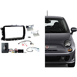 Connects2 CTKFT33 Fiat 500 (2015-2021) Gloss Black Double Din Car Stereo Fascia Fitting Kit Connects2 CTKFT33 Fiat 500 (2015-2021) Gloss Black Double Din Car Stereo Fascia Fitting Kit