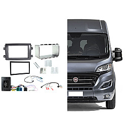 CTKFT34 Fiat Ducato 2021 Onwards Black Double Din Car Stereo Fascia Fitting Kit CTKFT34 Fiat Ducato 2021 Onwards Black Double Din Car Stereo Fascia Fitting Kit