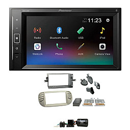 Fiat 500 2007-2015 Ivory Pioneer 6.2" Screen Bluetooth iPod iPhone Stereo Upgrade Kit