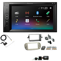 Fiat 500 2007 - 2015 Pioneer DAB Digital Radio, 6.2" Screen Bluetooth Stereo Upgrade Kit