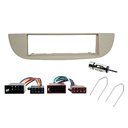 Fiat 500 2007 - 2015 Car Stereo Radio Single Din Fascia ISO & Aerial Fitting Kit Ivory Fiat 500 2007 - 2015 Car Stereo Radio Single Din Fascia ISO & Aerial Fitting Kit Ivory
