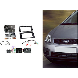 CTKFD75 Ford C-Max, Fiesta, Focus, Fusion Black Double Din Car Stereo Fascia Fitting Kit CTKFD75 Ford C-Max, Fiesta, Focus, Fusion Black Double Din Car Stereo Fascia Fitting Kit