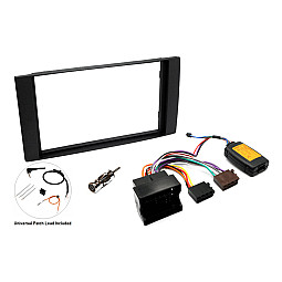 Ford (2002 Onwards) Double Din Car Stereo Upgrade Fitting Kit (WITH SWC/ SQUARE RADIO) MATT BLACK Ford (2002 Onwards) Double Din Car Stereo Upgrade Fitting Kit (WITH SWC/ SQUARE RADIO) MATT BLACK