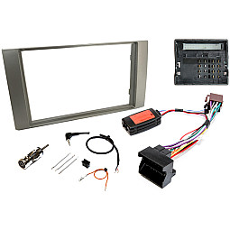 InCarTec FK-7071-SWC Ford Double DIN Complete Stereo Upgrade Fitting Kit (SILVER) InCarTec FK-7071-SWC Ford Double DIN Complete Stereo Upgrade Fitting Kit (SILVER)