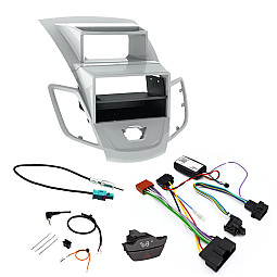 Ford Fiesta MK7 2010 - 2012 Single / Double Din Fascia / Steering / Antenna / Lock / Hazard Switch Fitting Kit Ford Fiesta MK7 2010 - 2012 Single / Double Din Fascia / Steering / Antenna / Lock / Hazard Switch Fitting Kit