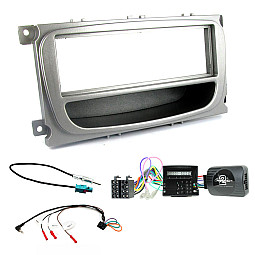 Ford Car CD Stereo Fitting kit Fascia Panel, Stalk Control (Silver) Ford Car CD Stereo Fitting kit Fascia Panel, Stalk Control (Silver)