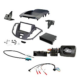 Ford Transit V363 2015 - 2021 Double Din Stereo Fascia, Stalk, Aerial Fitting Kit Dark Grey Ford Transit V363 2015 - 2021 Double Din Stereo Fascia, Stalk, Aerial Fitting Kit Dark Grey