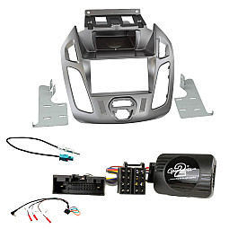 Ford Transit Connect 2013 > (Phoenix Matt Silver) Double Din Fascia / Steering / Antenna Kit Ford Transit Connect 2013 > (Phoenix Matt Silver) Double Din Fascia / Steering / Antenna Kit