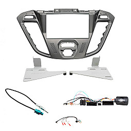 Ford Transit Custom Euro 6 2012 - 2018 Phoenix Silver With Colour Top Display Double Din Fitting Kit Ford Transit Custom Euro 6 2012 - 2018 Phoenix Silver With Colour Top Display Double Din Fitting Kit