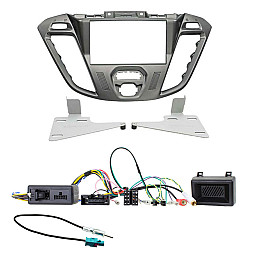 Ford Transit Custom 2012-2021 (Phoenix Silver) Double Din Car Stereo Fascia Stalk Antenna Fitting Kit Ford Transit Custom 2012-2021 (Phoenix Silver) Double Din Car Stereo Fascia Stalk Antenna Fitting Kit