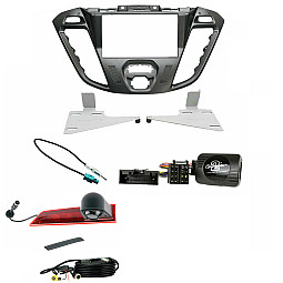 Ford Transit Custom 2012-2021 Pegasus Double Din Fascia Stalk Antenna Rear View Camera Kit Ford Transit Custom 2012-2021 Pegasus Double Din Fascia Stalk Antenna Rear View Camera Kit