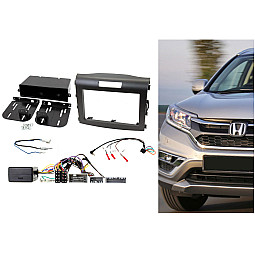 CTKHD07 Honda CR-V 2012-2017 Charcoal Double Din Fascia Steering Control Interface and Antenna Fitting Kit CTKHD07 Honda CR-V 2012-2017 Charcoal Double Din Fascia Steering Control Interface and Antenna Fitting Kit