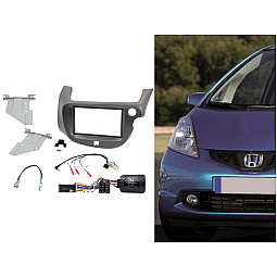 CTKHD17 Honda Jazz 2008-2014 Dark Grey Double Din Car Stereo Fascia Fitting Kit CTKHD17 Honda Jazz 2008-2014 Dark Grey Double Din Car Stereo Fascia Fitting Kit