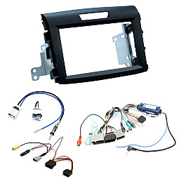 Honda CR-V 2012-2017 Matt Black Double Din Fascia / Steering / Antenna & Camera Retention Fitting Kit