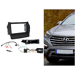 CTKHY15 Hyundai Santa Fe 2013-2018 Non Amp Double / Single Din Car Stereo Fascia Fitting Kit