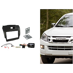 CTKIZ01 Isuzu D-Max, MU-X Grey/Silver Double Din Car Stereo Fascia Fitting Kit CTKIZ01 Isuzu D-Max, MU-X Grey/Silver Double Din Car Stereo Fascia Fitting Kit