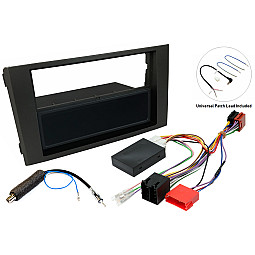 InCarTec FK-345 Iveco Daily Single/Double DIN stereo upgrade fitting kit (MATT BLACK)