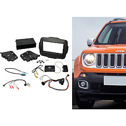 CTKJP01 Jeep Renegade 2015 - 2021 Black Double Din Car Stereo Fascia Fitting Kit CTKJP01 Jeep Renegade 2015 - 2021 Black Double Din Car Stereo Fascia Fitting Kit