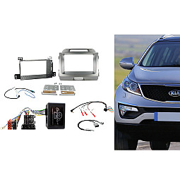 CTKKI14 Kia Sportage 2010-2015 Amp Light Grey Metalic Double Din Stereo Fascia Fitting Kit CTKKI14 Kia Sportage 2010-2015 Amp Light Grey Metalic Double Din Stereo Fascia Fitting Kit