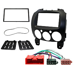 Mazda 2 2008 - 2014 Double Din Car Stereo Fascia ISO Wiring Fitting Kit Mazda 2 2008 - 2014 Double Din Car Stereo Fascia ISO Wiring Fitting Kit