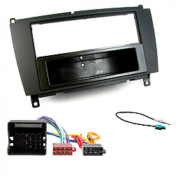 Mercedes CLK W209 2004 - 2009 Car Stereo Black Fascia, Wiring, Aerial Fitting Kit Mercedes CLK W209 2004 - 2009 Car Stereo Black Fascia, Wiring, Aerial Fitting Kit