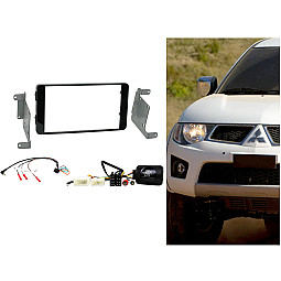 CTKMT12 Mitsubishi L200, Triton 2015-2021 Double Din Car CD Stereo Fascia Fitting Kit