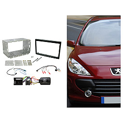 CTKPE03 Peugeot 207, 307, Expert Black Double Din Car Stereo Fascia Fitting Kit CTKPE03 Peugeot 207, 307, Expert Black Double Din Car Stereo Fascia Fitting Kit