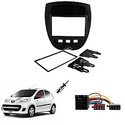 Peugeot 107 2005 - 2014 Double Din Fascia / Wiring / Antenna Adaptor Kit Peugeot 107 2005 - 2014 Double Din Fascia / Wiring / Antenna Adaptor Kit
