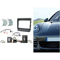 CTKPO07 Porsche Panamera 2009 - 2016 Double Din Car CD Stereo Fascia Fitting Kit