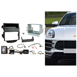 CTKPO13 Porsche Macan 2014 - 2016 Double Din Car CD Stereo Fascia Fitting Kit