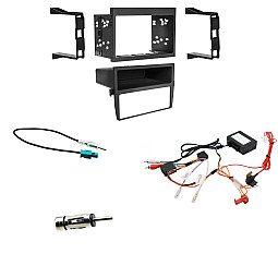 Porsche 911, Boxster 1997 - 2004 Double Din Fascia /  With Fiber Amp / Antenna  Fitting Kit Porsche 911, Boxster 1997 - 2004 Double Din Fascia /  With Fiber Amp / Antenna  Fitting Kit
