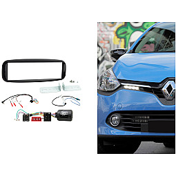 CTKRT15 Renault Clio 2013 - 2017 Black Single Din Car Stereo Fascia Fitting Kit CTKRT15 Renault Clio 2013 - 2017 Black Single Din Car Stereo Fascia Fitting Kit